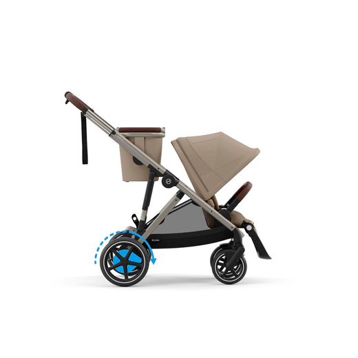 Cybex E-Gazelle S + 1 capazo Gazelle S Cot + Silla adicional Almond Beige