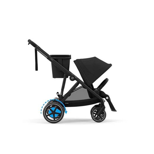 Cybex E Gazelle S Moon Black + adaptadores + portabebé Cybex Cloud G Magic Black Comfort