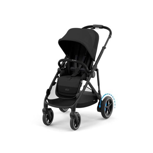 Cybex E Gazelle S Moon Black + adaptadores + portabebé Cybex Cloud G Magic Black Comfort