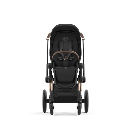 Dúo Cybex Priam Chasis Rose Gold (Capazo + Silla Deep Black) + Cloud T i-Size Sepia Black + Base isofix T de Cybex
