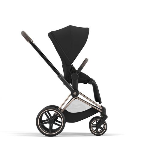 Dúo Cybex Priam Chasis Rose Gold (Capazo + Silla Deep Black) + Cloud T i-Size Sepia Black + Base isofix T de Cybex