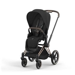 Dúo Cybex Priam Chasis Rose Gold (Capazo + Silla Deep Black) + Cloud T i-Size Sepia Black + Base isofix T de Cybex
