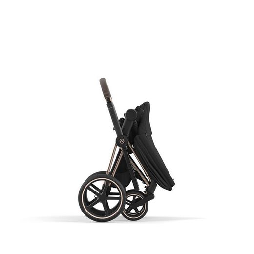 Dúo Cybex Priam Chasis Rose Gold (Capazo + Silla Deep Black) + Cloud T i-Size Sepia Black + Base isofix T de Cybex