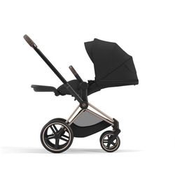 Dúo Cybex Priam Chasis Rosegold (Capazo + Silla Deep Black)