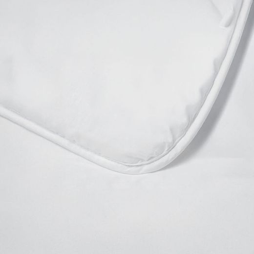 Edredón + bajera + almohada cuna 120x60 cm Praliné Vichy/Rayas Moka TOG 2,5