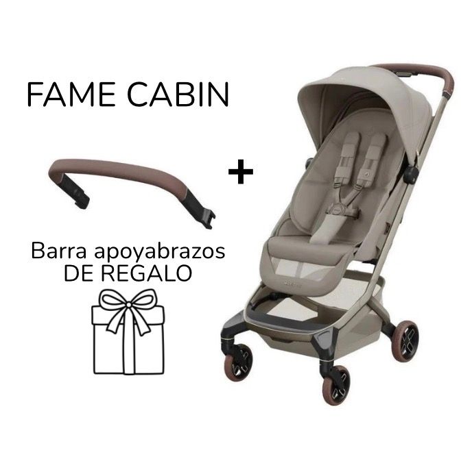 Fame Cabin de Maxi·Cosi con barra apoyabrazos de Regalo Black Onyx