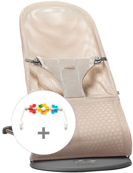 Hamaca BabyBjörn Bliss Rosa Perla + juguete amigos voladores