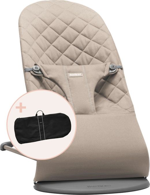 Hamaca BabyBjörn gris arena acon bolsa de transporte