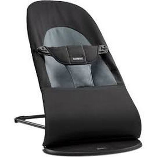 Hamaca BabyBJörn negro/gris + juguete madera