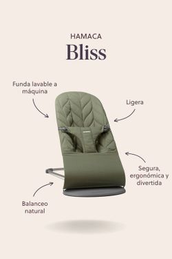 Hamaca Babynjörn Bliss tejido algodón acolchado clásico