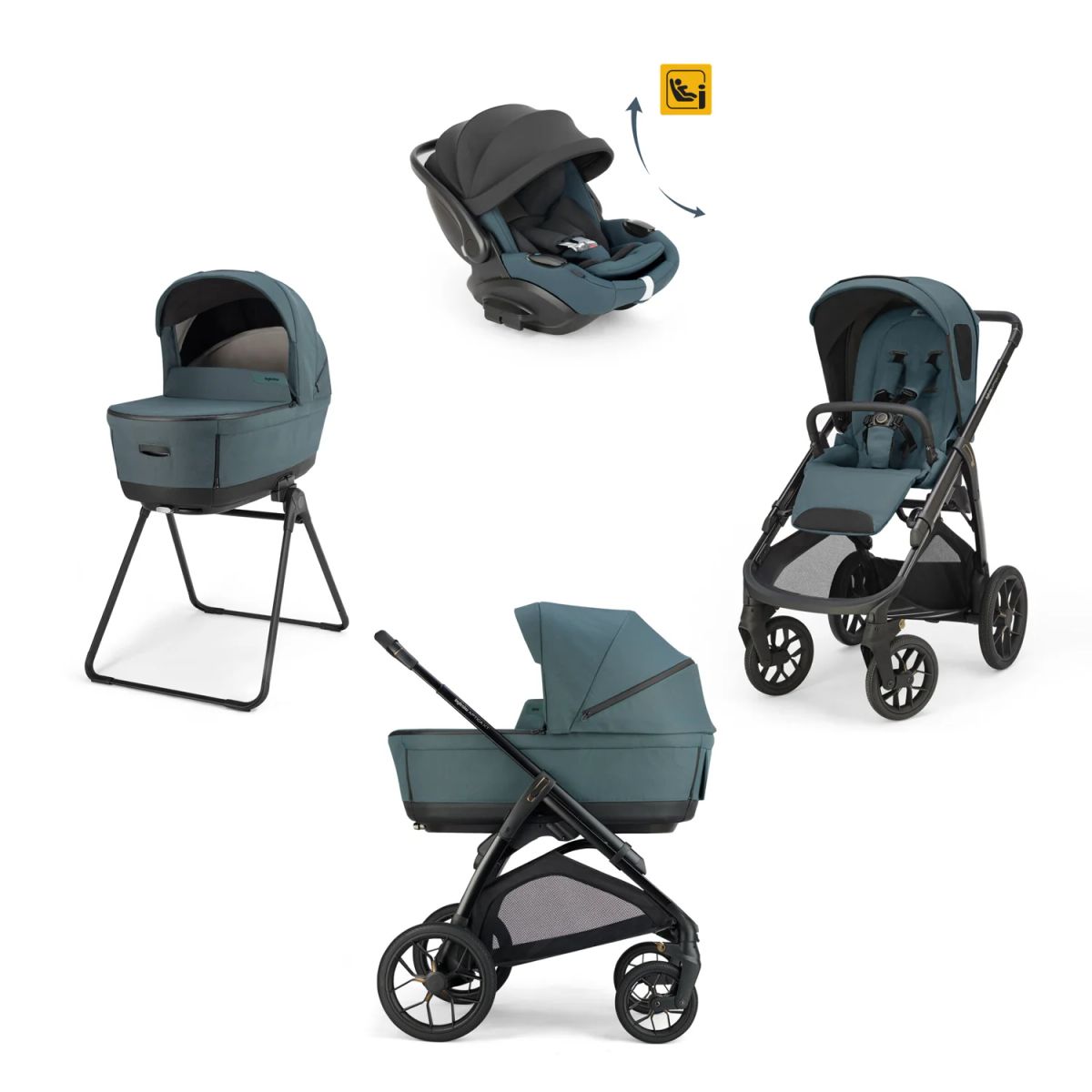 Inglesina Aptica XT System Quattro 2026 con Darwin Infant Recline Canyon Grey