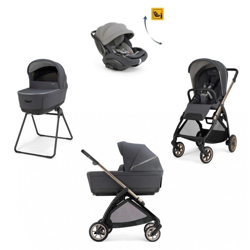 Inglesina Electa System Quattro 2026 con Darwin Infant Recline Evo Garage Grey