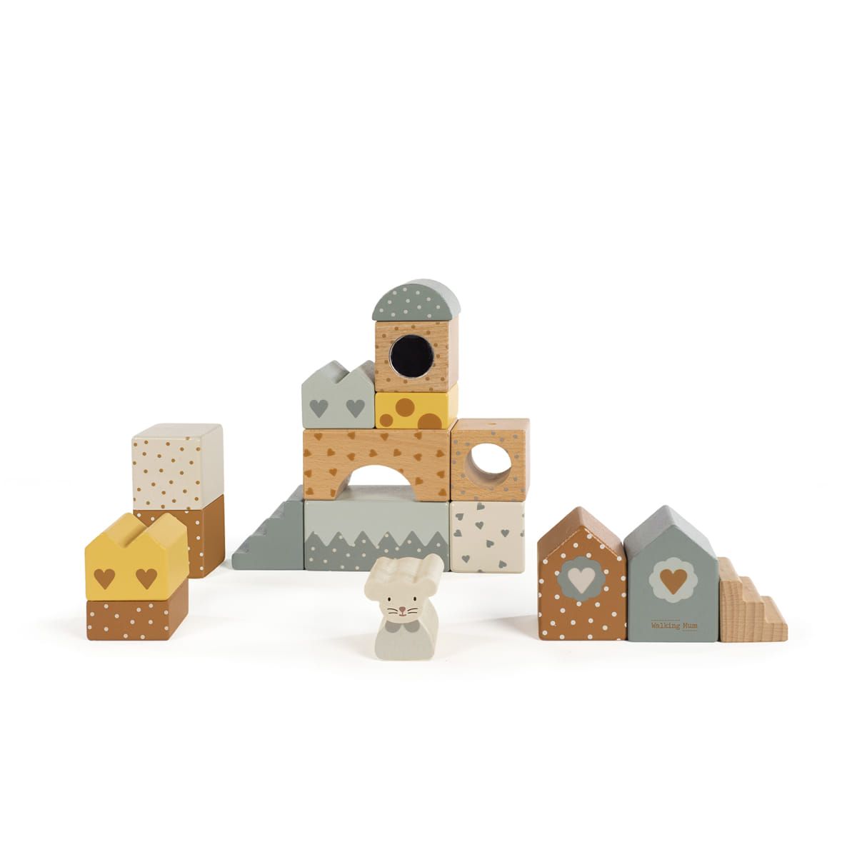 Juego de arquitectura de madera Poppy de Walking Mum