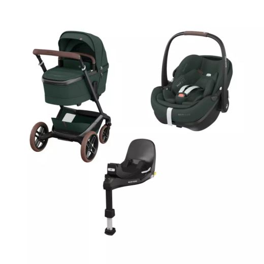 Maxi-Cosi Fame Dúo + Silla de auto grupo 0 Pebble 360 Pro y Base Isofix