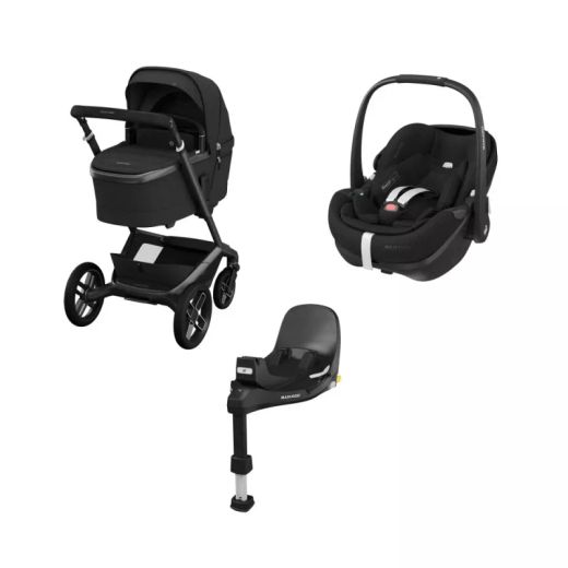 Maxi-Cosi Fame Dúo + Silla de auto grupo 0 Pebble 360 Pro y Base Isofix
