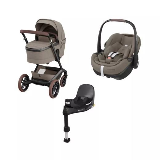 Maxi-Cosi Fame Dúo + Silla de auto grupo 0 Pebble 360 Pro y Base Isofix