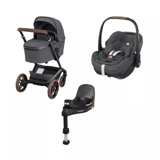Maxi-Cosi Fame Dúo + Silla de auto grupo 0 Pebble 360 Pro y Base Isofix