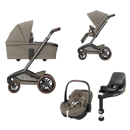 Maxi-Cosi Fame Dúo + Silla de auto grupo 0 Pebble 360 Pro y Base Isofix