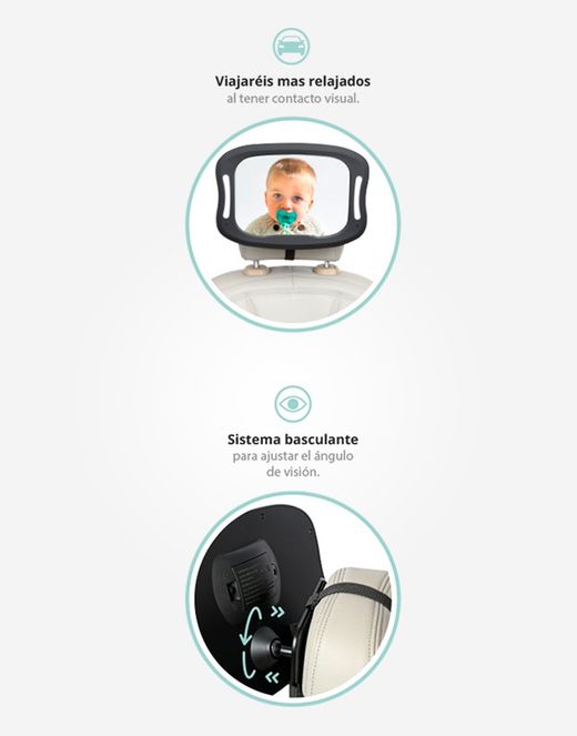 Maxi espejo de seguridad 360º con luz de Saro