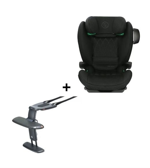 MaxSpace Smart de Avionaut color negro + Reposapiés universal Booster Footrest de Swandoo