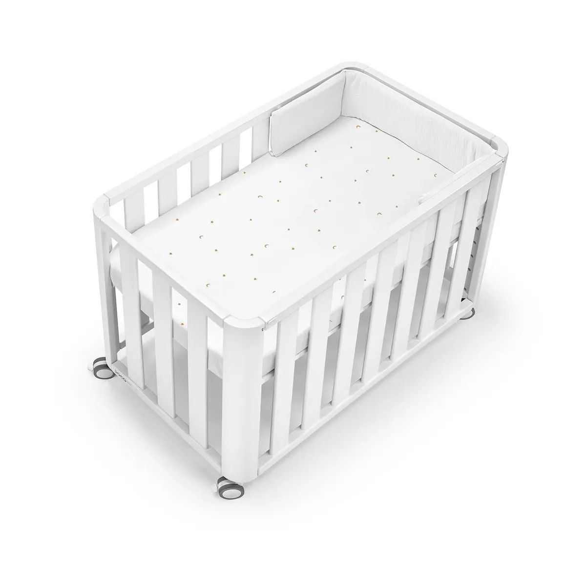 Minicuna colecho DOCO Cotinfant 50x90cm Blanca + Textil Bear Gris