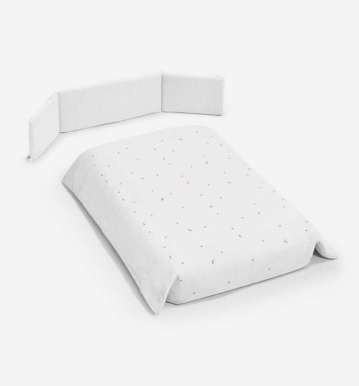 Minicuna Doco Sleeping Style 50x90 Blanco Natural + Textil
