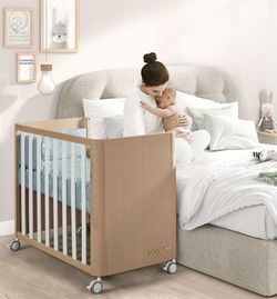Minicuna DOCO Sleeping Wood 90x50 con Colchón de Cotinfant