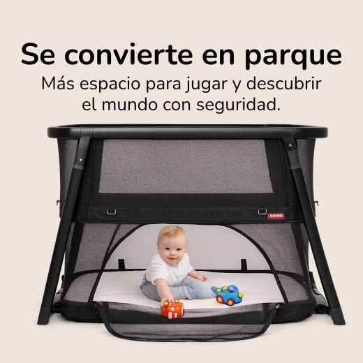 Minicuna evolutiva transpirable 4 en 1 Somnia Fresh All Black