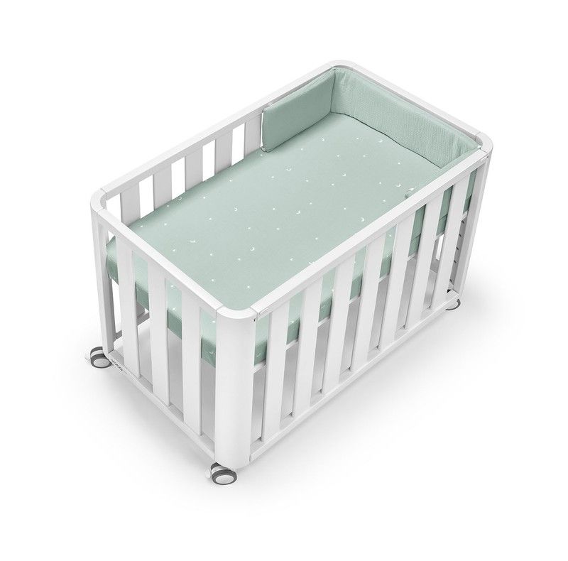 Minicuna colecho DOCO Sleeping de Cotinfant 50x90 Blanco + Textil Bear gris