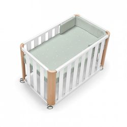 Minicuna colecho DOCO Cotinfant 50x90 Blanco-Natural + Textil SENA