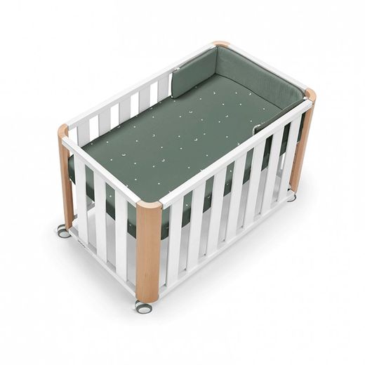 Minicuna colecho DOCO Cotinfant 50x90 Blanco-Natural + Textil SENA