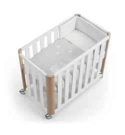 Minicuna colecho DOCO Cotinfant 50x90 Blanco-Natural + Textil