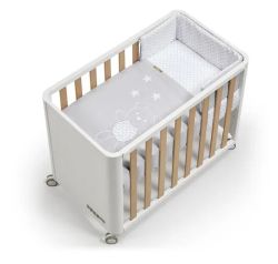 Minicuna colecho DOCO STYLE Cotinfant 50x90 Blanco-Natural + Textil