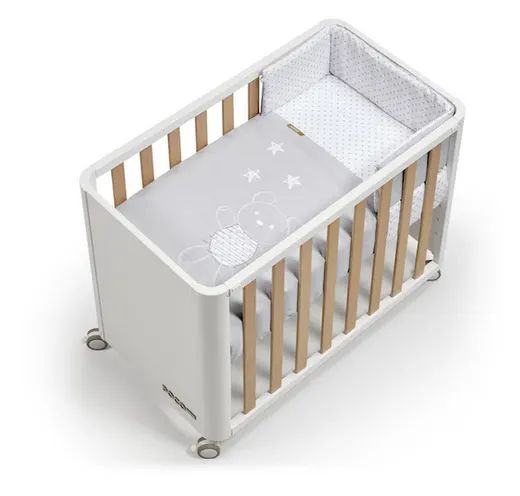 Minicuna colecho DOCO STYLE Cotinfant 50x90 Blanco-Natural + Textil