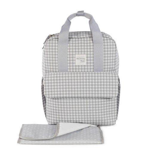 Mochila Walking Mum I Love Vichy color gris