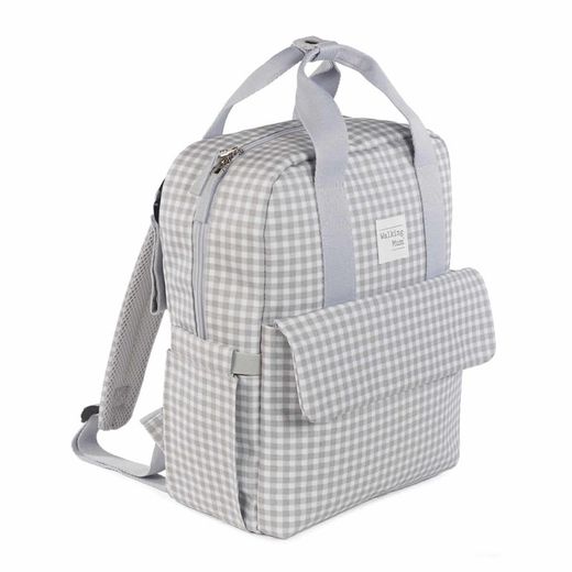 Mochila Walking Mum I Love Vichy color gris