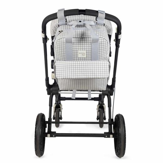 Mochila Walking Mum I Love Vichy color gris