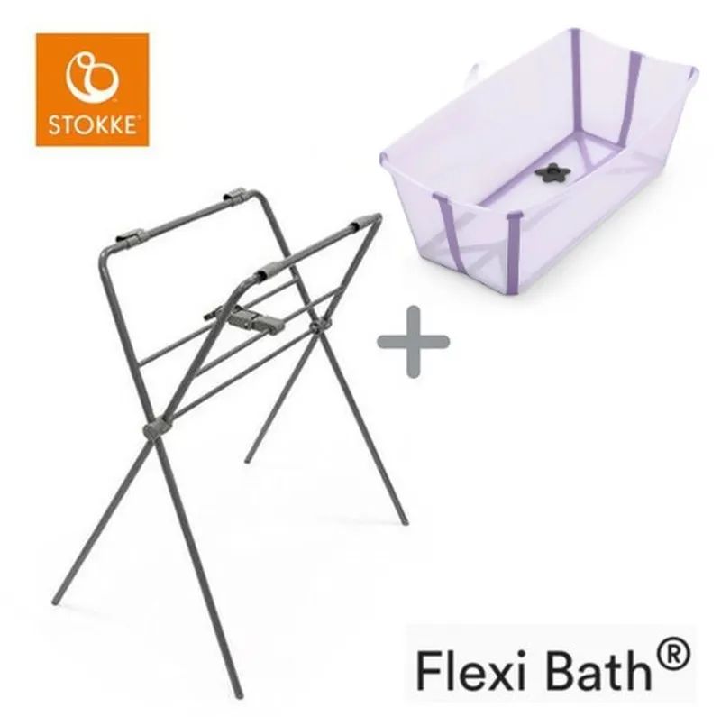 Pack bañera + patas de soporte Flexibath de Stokke Azul Oceano