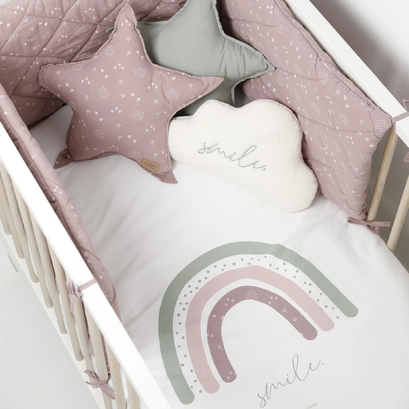Juego de 2 piezas para cuna (60x120 cm): funda nórdica y almohada dE.LENZO  Gretel en color rosa · El Corte Inglés