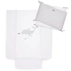 Pack Essential Funda Nórdica 120 x 60 + Relleno nórdico + Protector baranda White Pacific de Bonjourbebé
