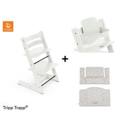 Pack trona Stokke Tripp trapp + Babyset + Cojín