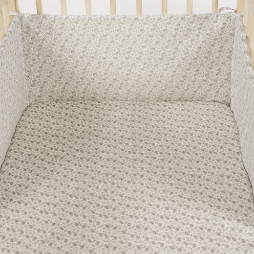 Protector de cuna 120×60 de la colección Gala Mint de Walking Mum