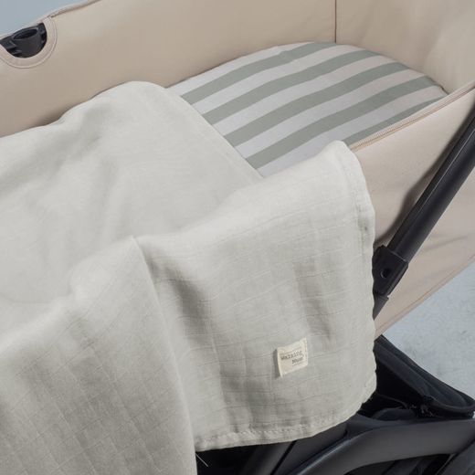 Sábana ajustable cuco + muselina Sintra verde