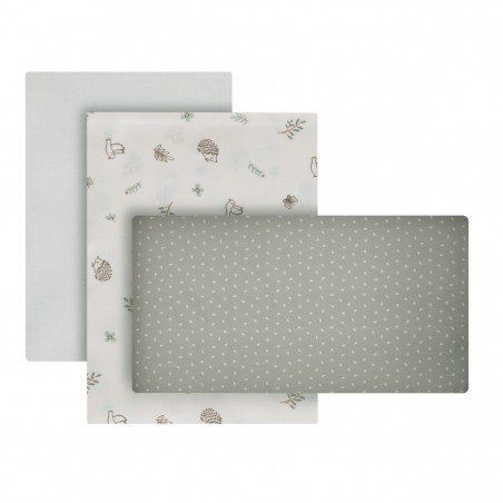 Sábana de cuna 120x60 cm - 3 piezas de Cambrass