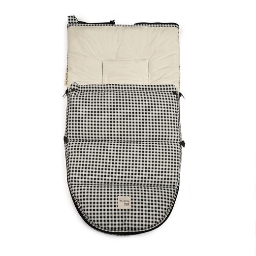 Saco capazo y grupo 0 de invierno Vichy negro de Walkin Mum