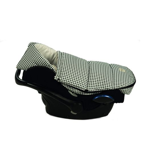 Saco capazo y grupo 0 de invierno Vichy negro de Walkin Mum
