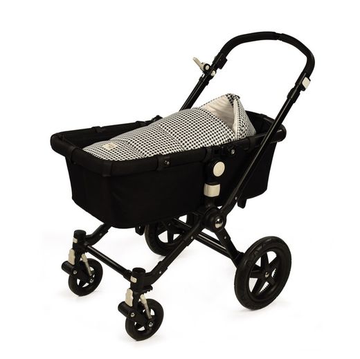 Saco capazo y grupo 0 de invierno Vichy negro de Walkin Mum