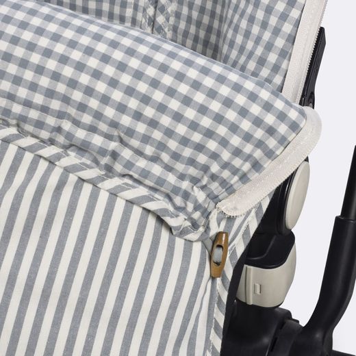 Saco silla entretiempo Praliné Vichy/Rayas Matcha Tog 2,5 de Walking Mum
