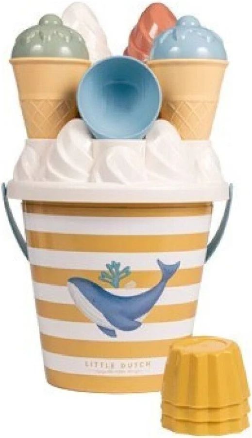 Cubo de playa con moldes de helado de Little Dutch Ocean Dreams