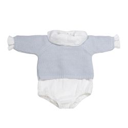Set/Tricot jersey + ranita + Body bambula 0-1 mes/56 cm